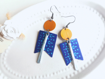 Recycling Ohrringe  geometrisch